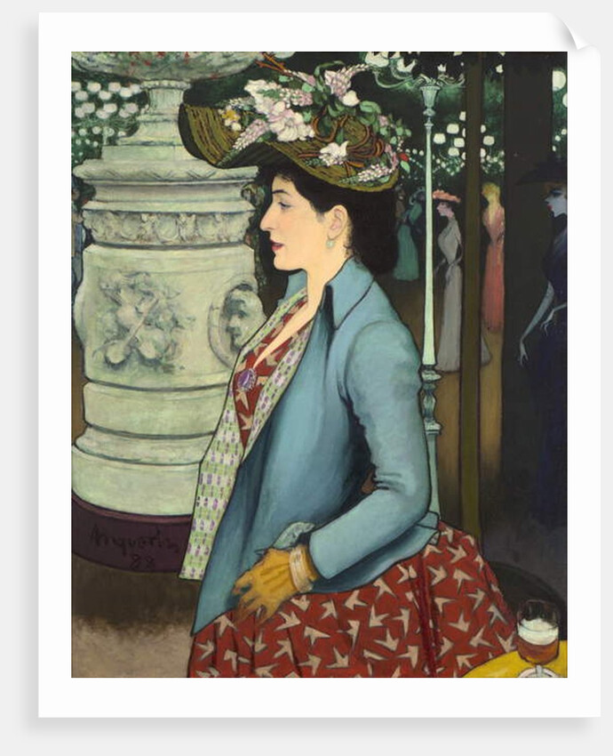 An Elegant Woman at the Élysée Montmartre, 1888 by Louis Anquetin