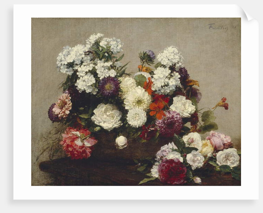 Still Life with Flowers, 1881 by Ignace Henri Jean Fantin-Latour