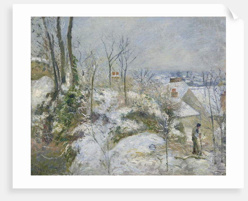 Rabbit Warren at Pontoise, Snow, 1879 by Camille Pissarro