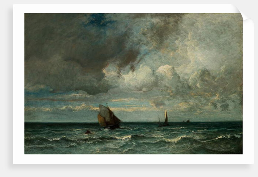 Barks Fleeing Before the Storm, 187075 by Jules Dupre