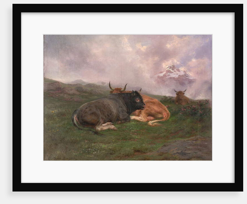 Cattle at Rest on a Hillside in the Alps, 1885 by Rosa Bonheur