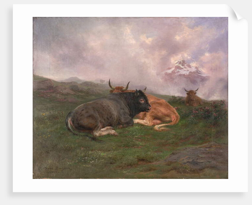 Cattle at Rest on a Hillside in the Alps, 1885 by Rosa Bonheur