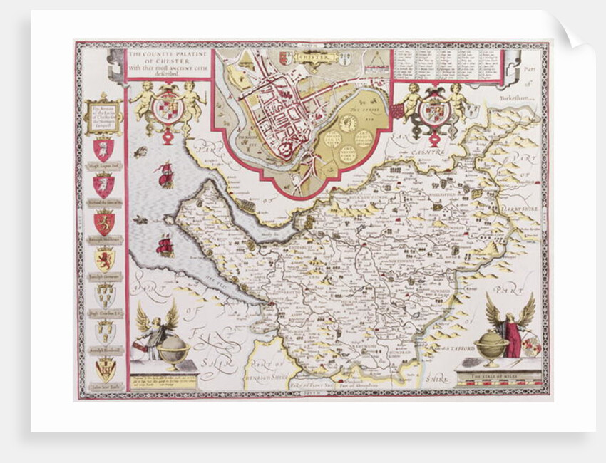 The Countye Palatine of Chester by John Speed