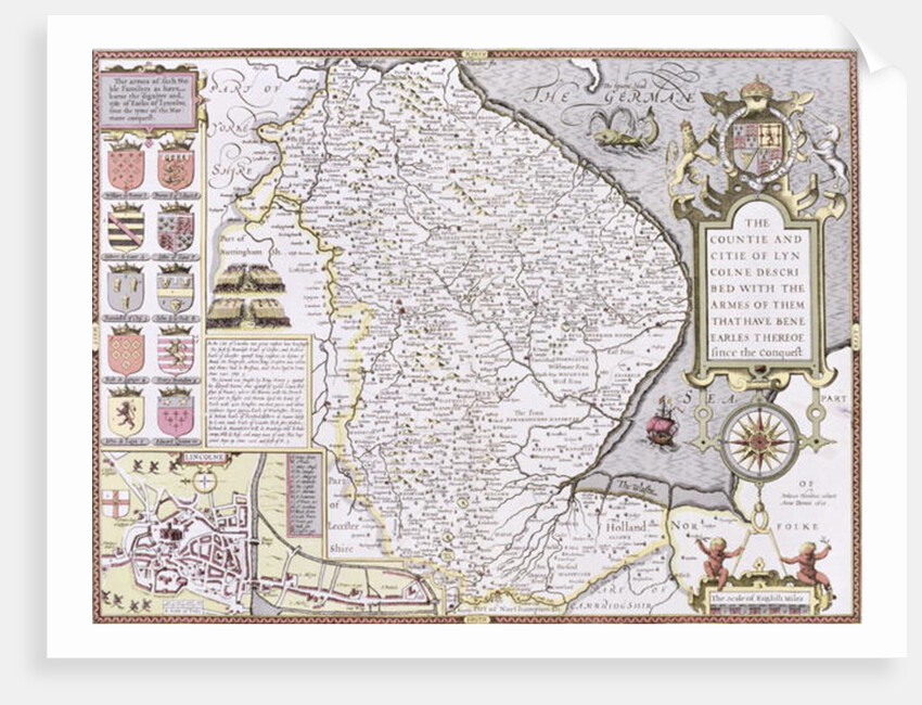 The Countie and Citie of Lyncolne by John Speed
