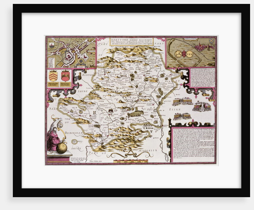 Hartfordshire and the situation of Hartford by John Speed