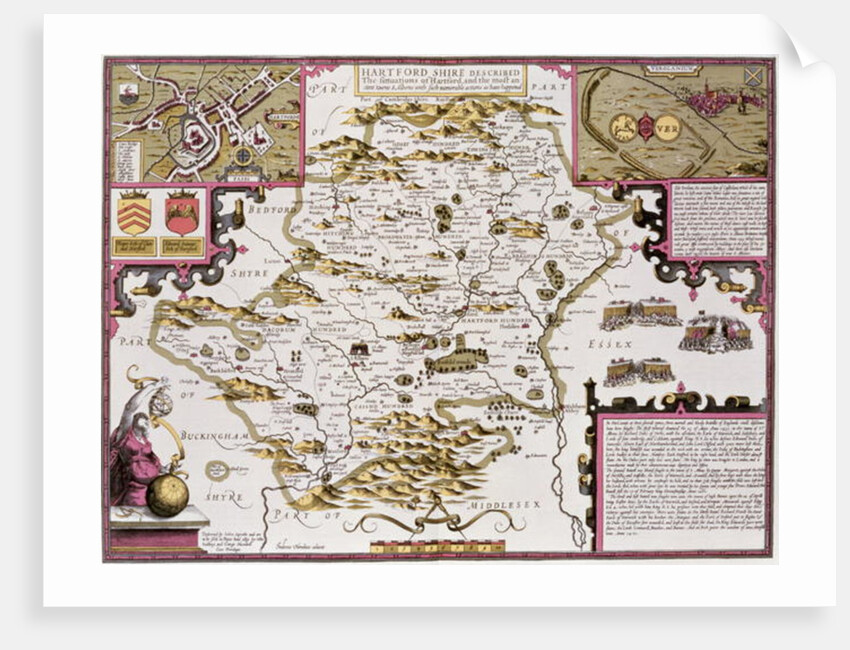 Hartfordshire and the situation of Hartford by John Speed