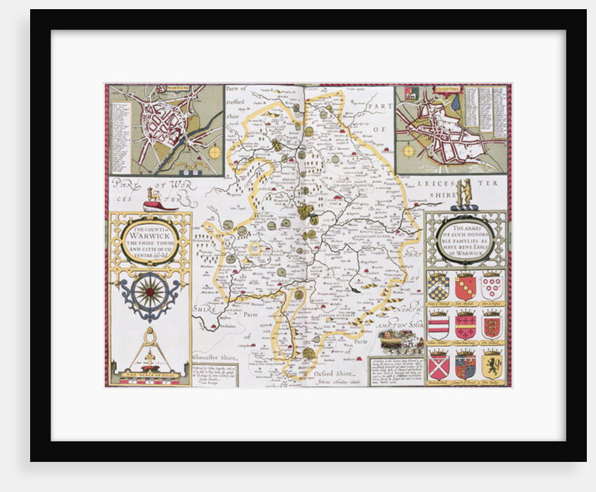 The County of Warwick, the Shire Town and the City of Coventry by John Speed