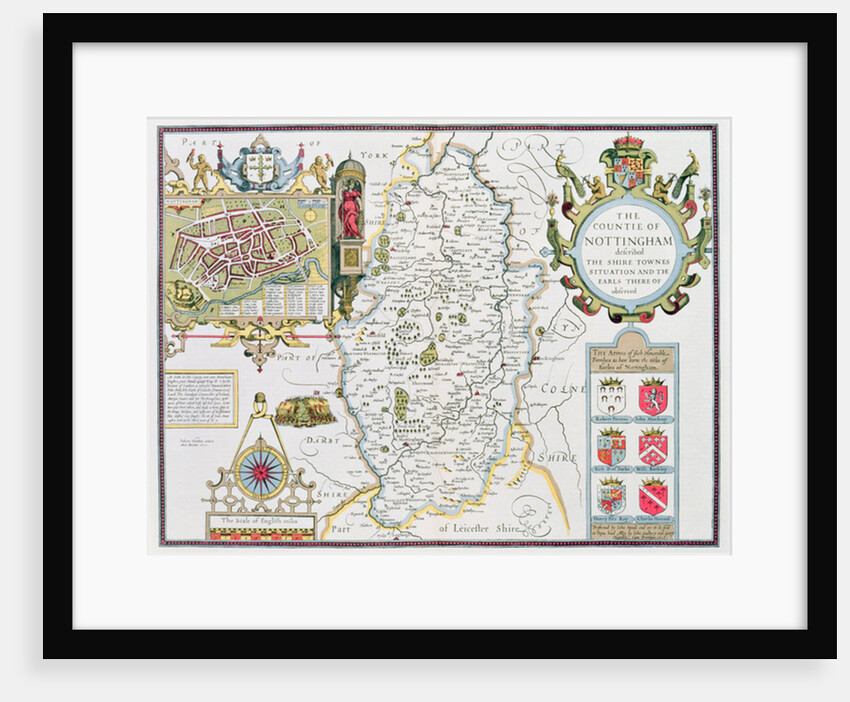 The Countie of Nottingham by John Speed