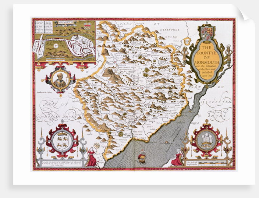 The Countye of Monmouth by John Speed