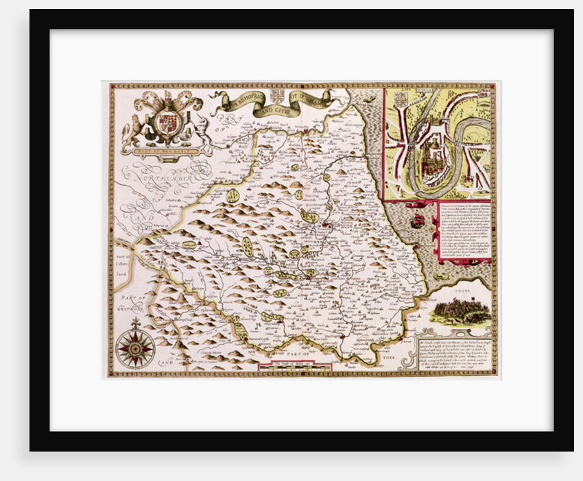 The Bishoprick and City of Durham by John Speed