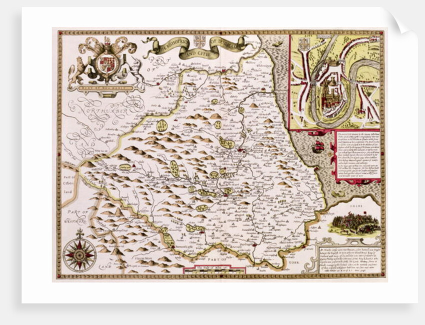 The Bishoprick and City of Durham by John Speed