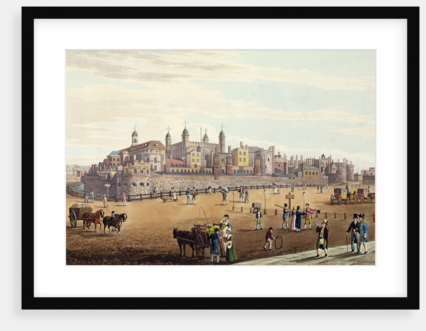 View of the Tower of London and the Mint, pub. by Colnaghi & Co, 1821 by Robert the Elder & Younger Havell