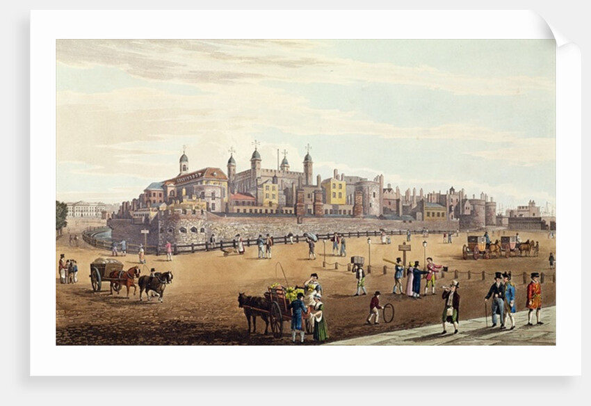 View of the Tower of London and the Mint, pub. by Colnaghi & Co, 1821 by Robert the Elder & Younger Havell