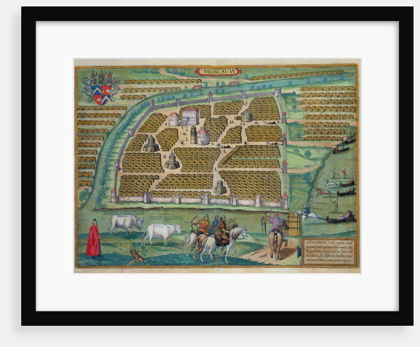 Map of Moscow by Joris Hoefnagel