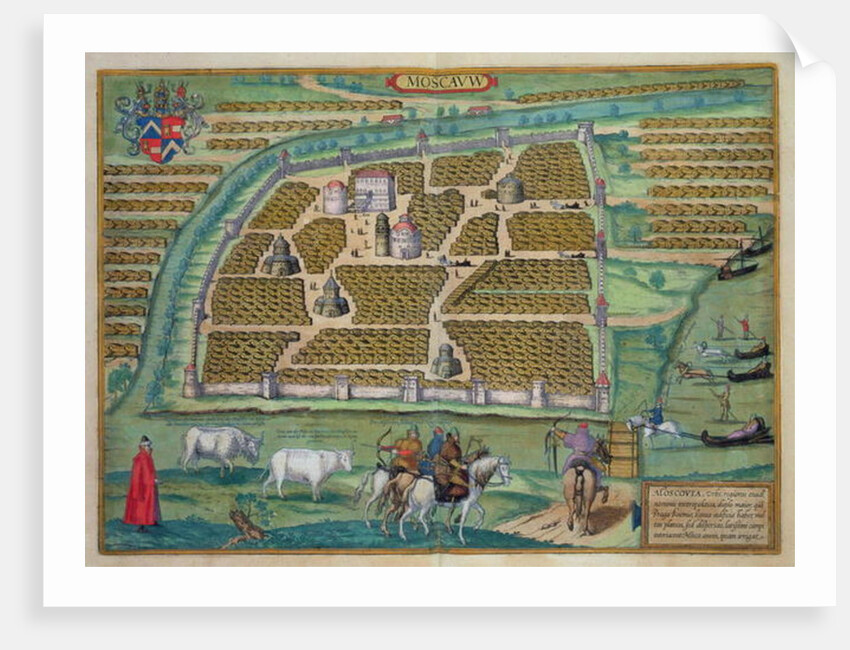 Map of Moscow by Joris Hoefnagel