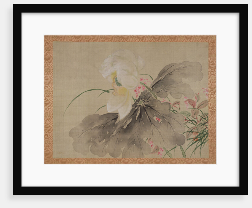 Peony Tree and Japanese Crab Apple Tree with blossom, 1851 by Tsubaki Chinzan