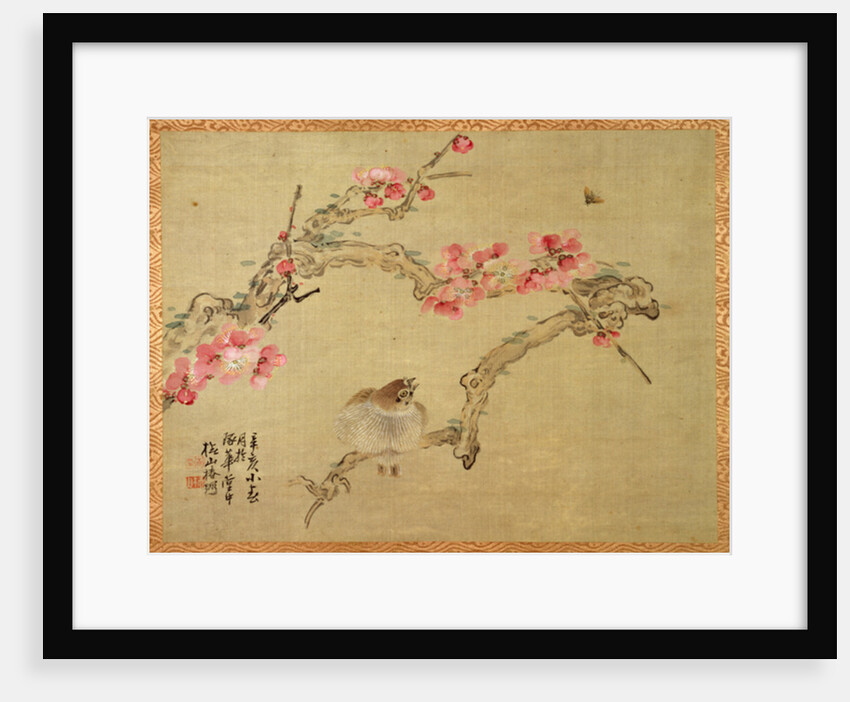 Tree blossom and bird, 1851 by Tsubaki Chinzan