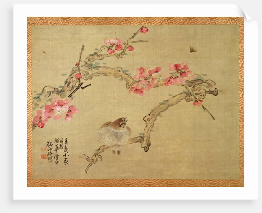 Tree blossom and bird, 1851 by Tsubaki Chinzan