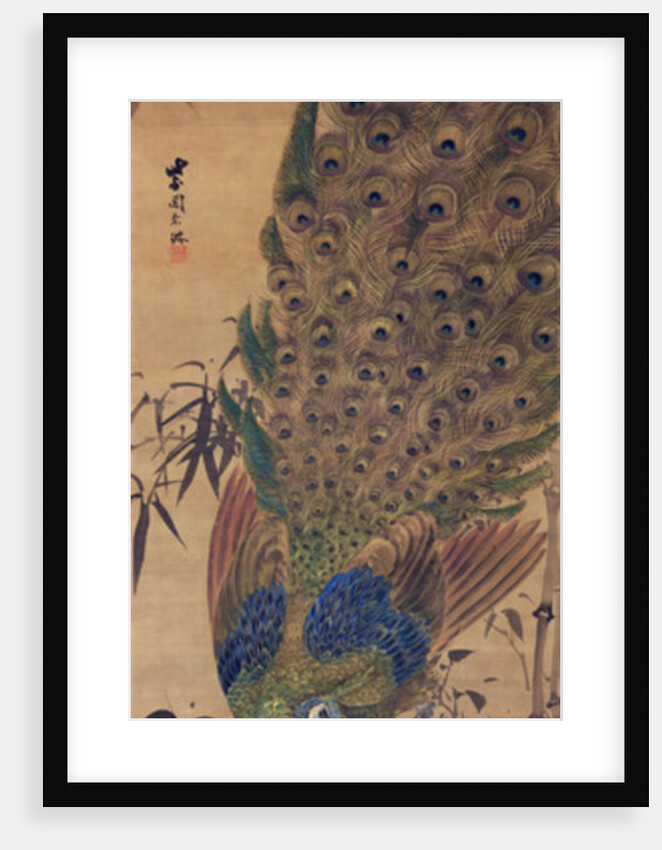 Peacock and bamboo by Japanese School