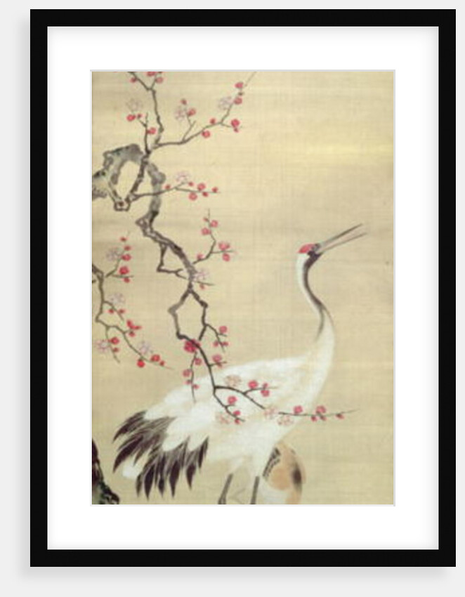 Crane and Blossom, c.1850-80 by Japanese School