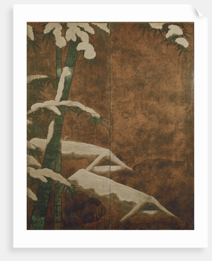 Bamboo in the snow, c.1600 by Mitsuyoshi (Kyuyoku) (1539-1613) Tosa