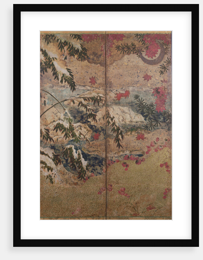 Plants of autumn and winter, c.1550, by School Japanese