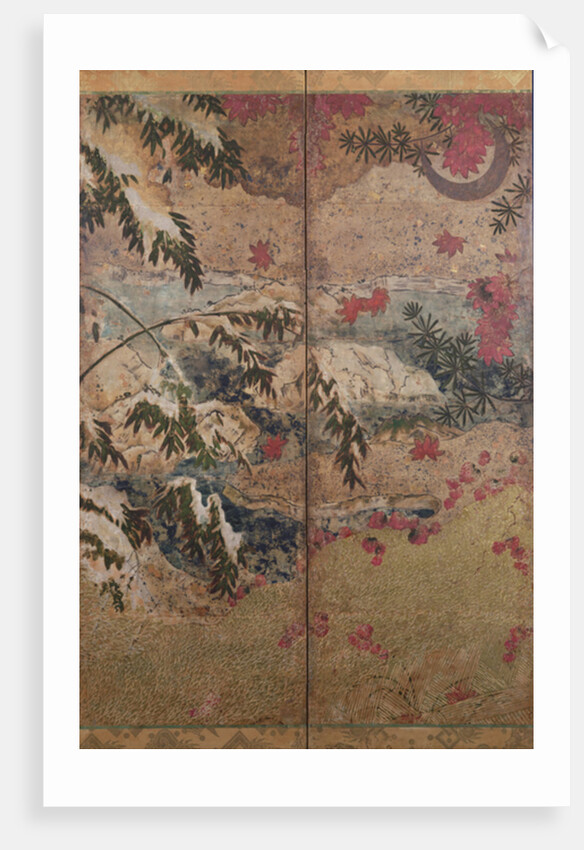 Plants of autumn and winter, c.1550, by School Japanese