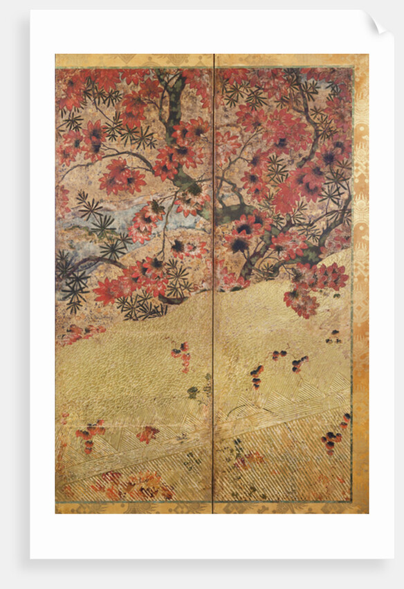 Plants of autumn, c.1550, by School Japanese