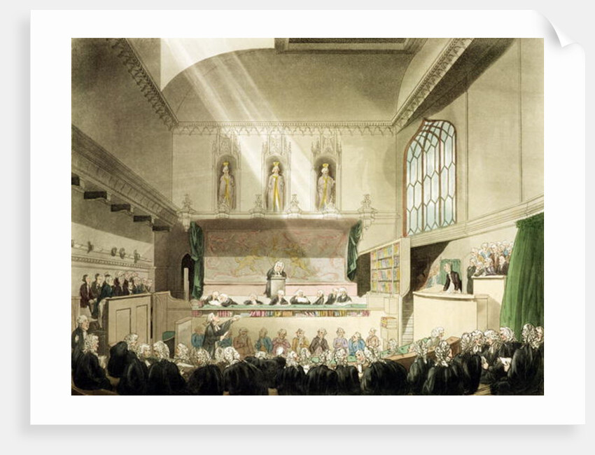 Court of King's Bench, Westminster Hall by T. & Pugin A.C. Rowlandson