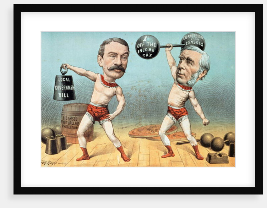 Goschen and Ritchie, the Champion Weight Lifters, Now Appearing with Terrific Success at the Westminster Beer Garden by Tom Merry