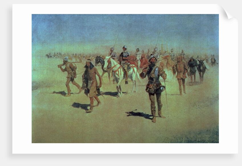 Francisco Vasquez de Coronado Making his Way Across New Mexico, 1905 by Frederic Remington