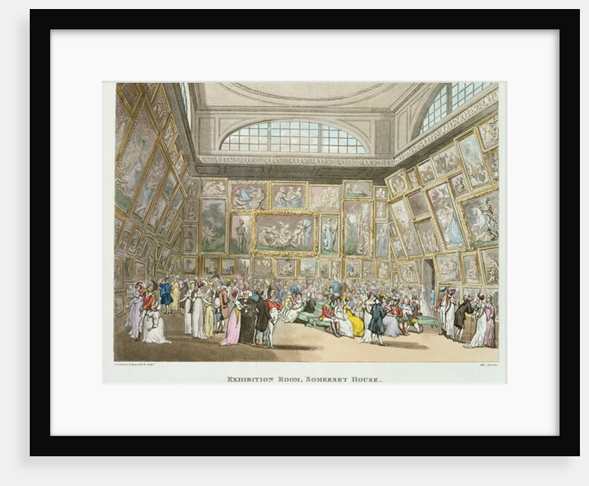 Exhibition Room, Somerset House by T. & Pugin A.C. Rowlandson