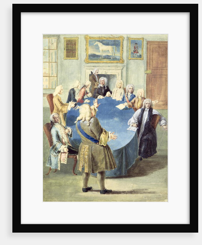 Sir Robert Walpole addressing his cabinet by Joseph Goupy