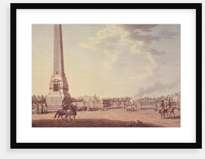 The Obelisque to the victories of Roumaintzof and the Statue of Souvrorofs at St.Petersburg by Benjamin Patersson