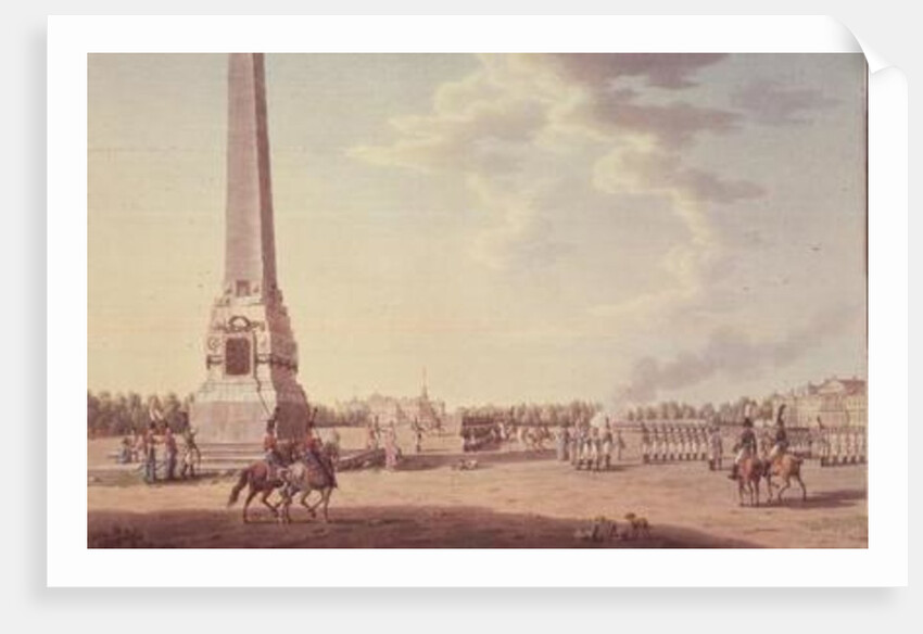 The Obelisque to the victories of Roumaintzof and the Statue of Souvrorofs at St.Petersburg by Benjamin Patersson