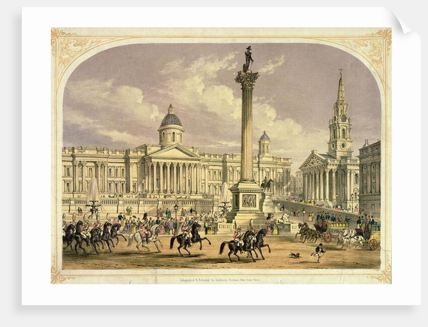 Trafalgar Square, published by the Dickinson Brothers, 19th century by English School