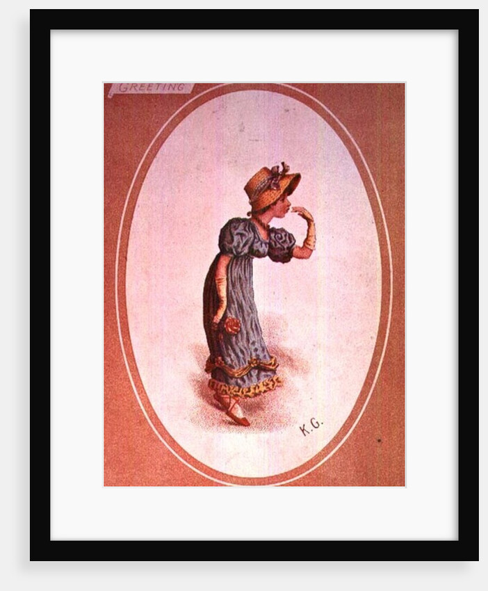 Girl Wearing a Straw Bonnet by Kate Greenaway