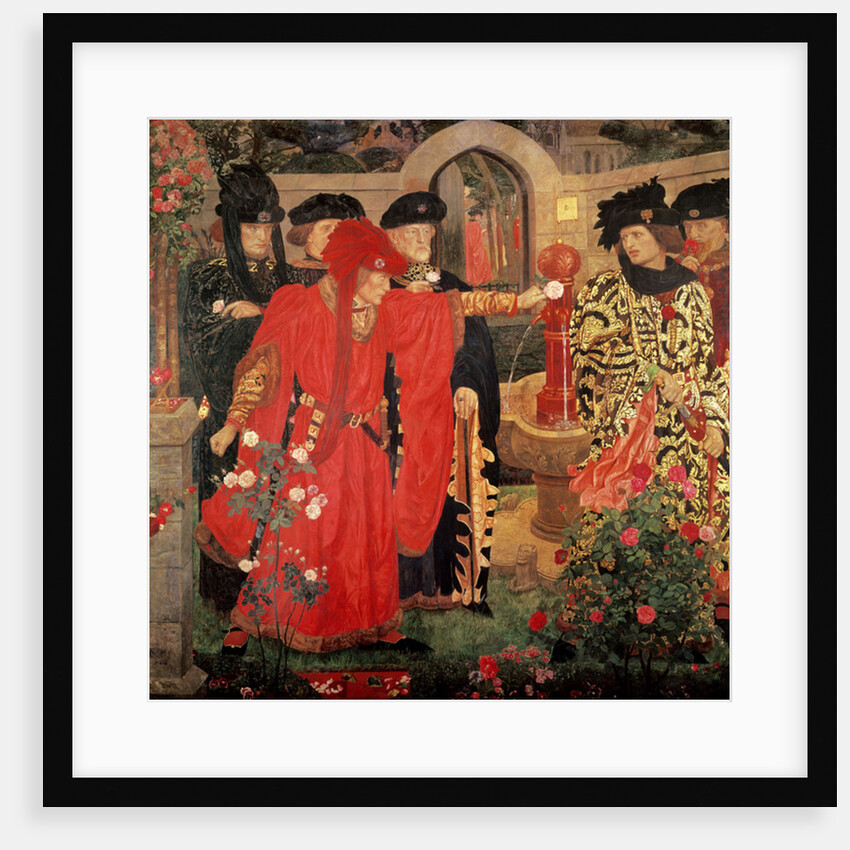 Plucking the Red and White Roses in the Old Temple Gardens, 1910 by Henry A. Payne