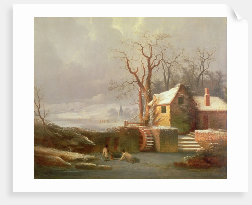 Snow Scene with Mill and Cottages by George of Chichester Smith