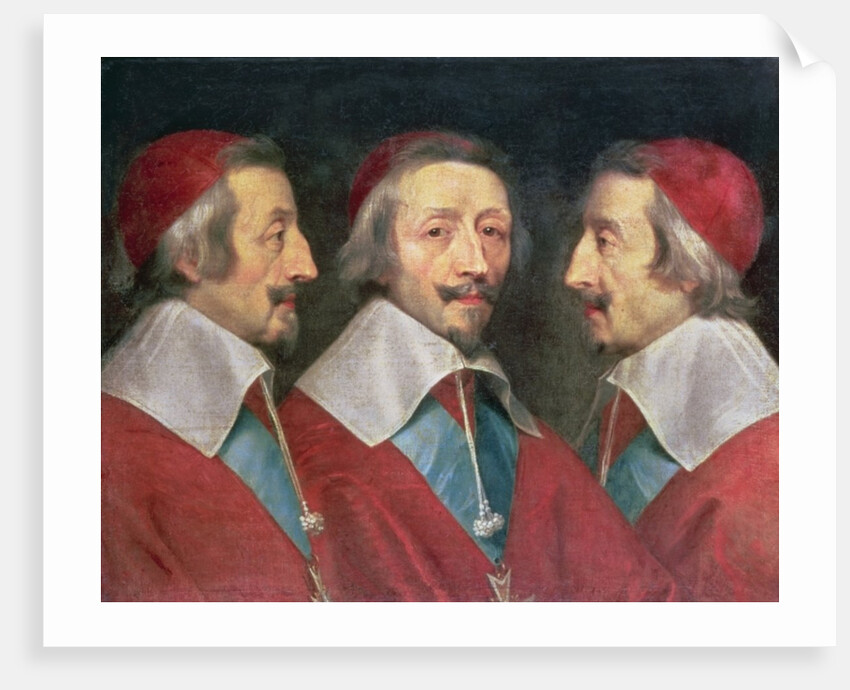 Triple Portrait of the Head of Richelieu, c.1642 by Philippe de Champaigne
