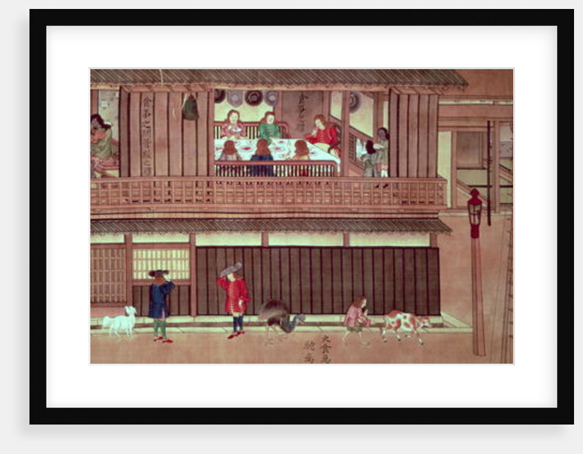 A domestic scene of a scroll) by Japanese School