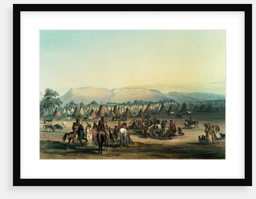 Camp of Piekann Indians by George Catlin