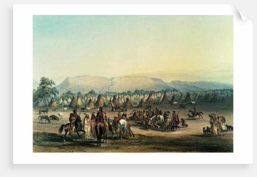 Camp of Piekann Indians by George Catlin