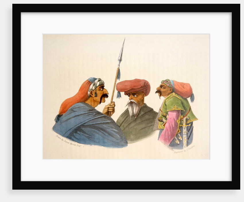 Courdish Chiefs from 'A Second Journey through Persia, 1810-16' by James Justinian Morier