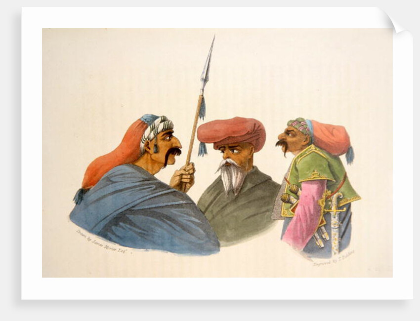 Courdish Chiefs from 'A Second Journey through Persia, 1810-16' by James Justinian Morier
