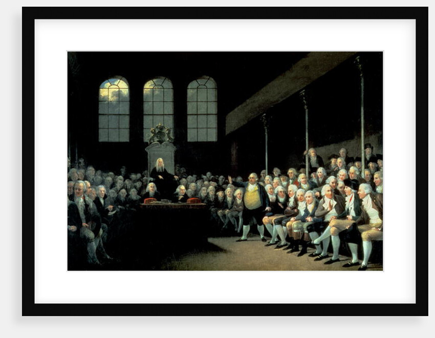 Charles James Fox Addressing the House of Commons during the Pitt Ministry by Anton Hickel