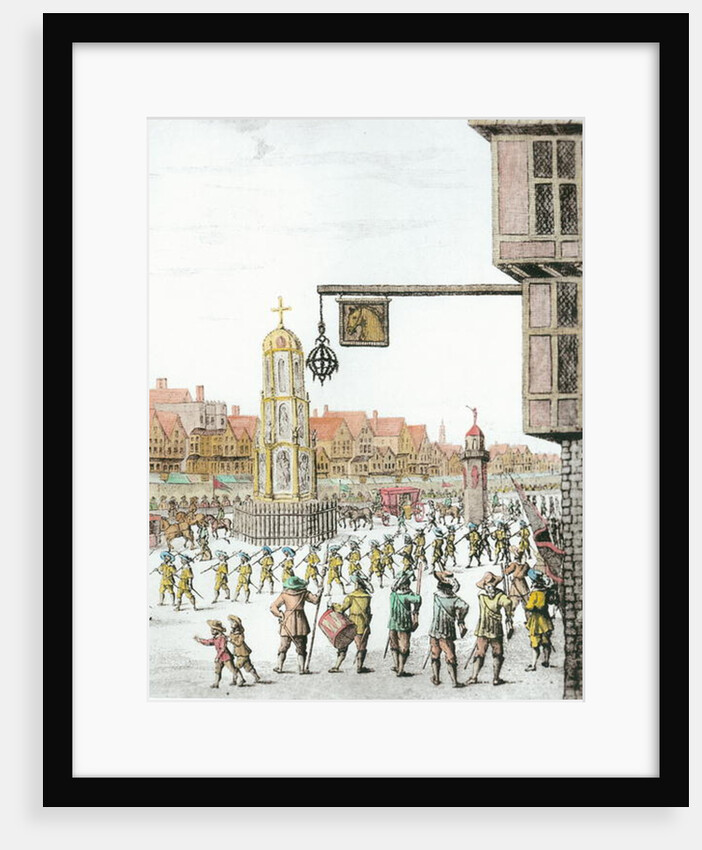 The Procession of Marie de Medici along Cheapside, 1638, published by William Herbert & Robert Wilkinson 1809 by English School
