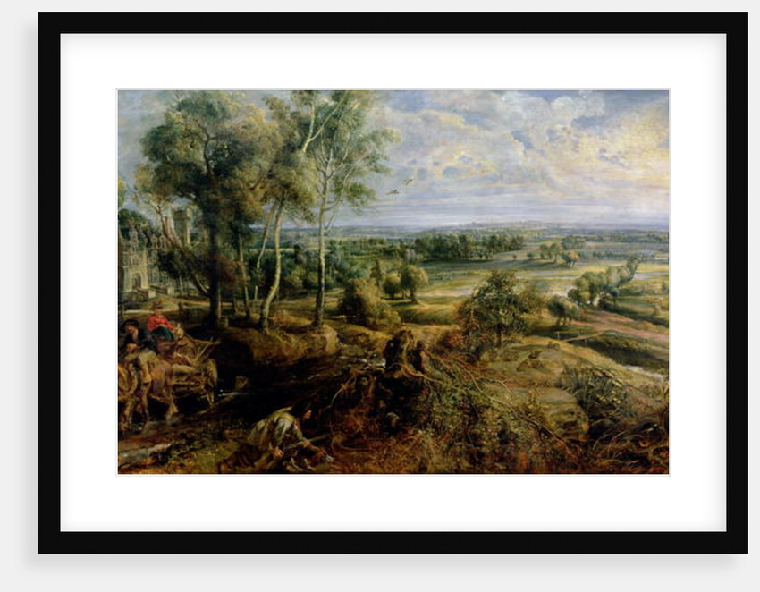 An Autumn Landscape with a view of Het Steen in the Early Morning, c.1636 by Peter Paul Rubens
