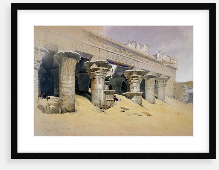 Portico of the Temple of Edfu, Upper Egypt by David Roberts