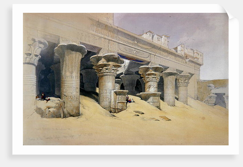 Portico of the Temple of Edfu, Upper Egypt by David Roberts